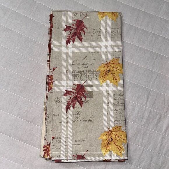 Autumn Hill Set of 3 Cotton Ivory Rust Gold Pumpkins Fall Harvest Kitchen Towels - Picture 2 of 9